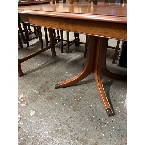 482 - BEAUTIFUL WALNUT DROP LEAF DINING TABLE