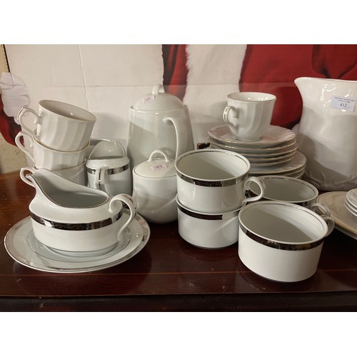 412 - COLLECTION OF GOOD QUALITY WHITE CHINA