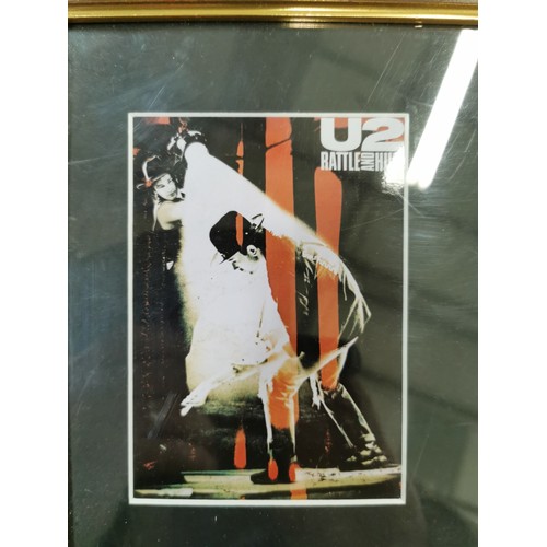 62 - U2 RATTE & HUM ORIGINAL FILM CELL LIMITED EDITION 62 OF 200 PICTURE IN FRAME WITH CERTIFICATE OF AUT... 