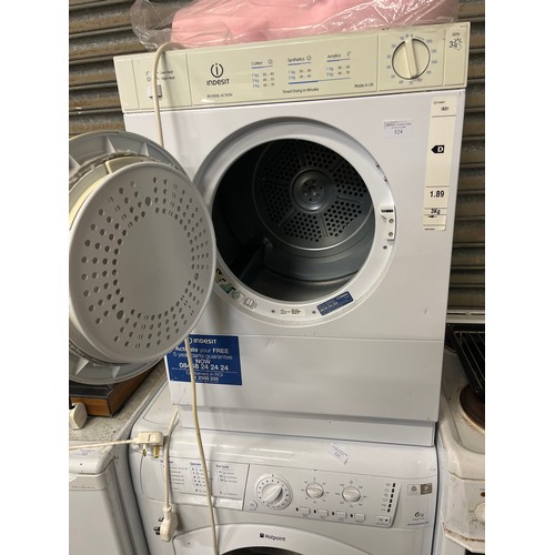 524 - INDESIT 3KG TABLE TOP TUMBLE DRYER