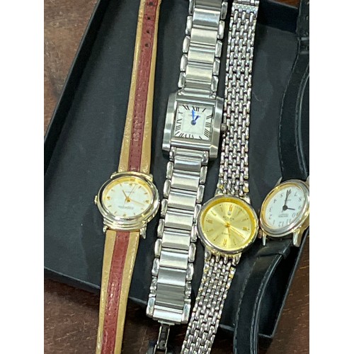 55 - 4 GOOD QUALITY LADIES WATCHES INCLUDING SEKONDA AND CARTIER