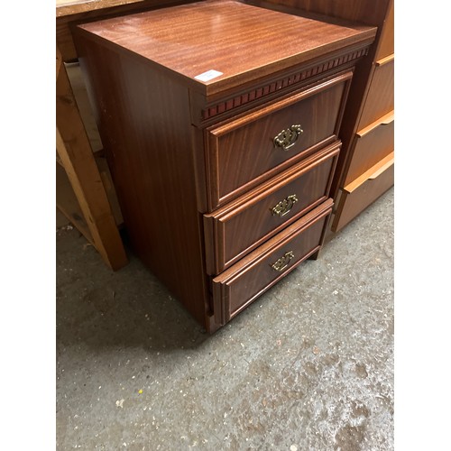 440 - 3 DRAWER CHEST WITH BRASS HANDLES