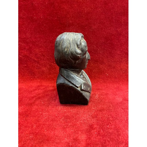 50 - Small hollow cast metal bust of the composer F.Chopin