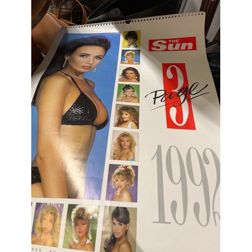 248 - 3 GLAMOUR MODEL CALENDARS 1 PIRELLI AND 2 PAGE 3 THE SUN