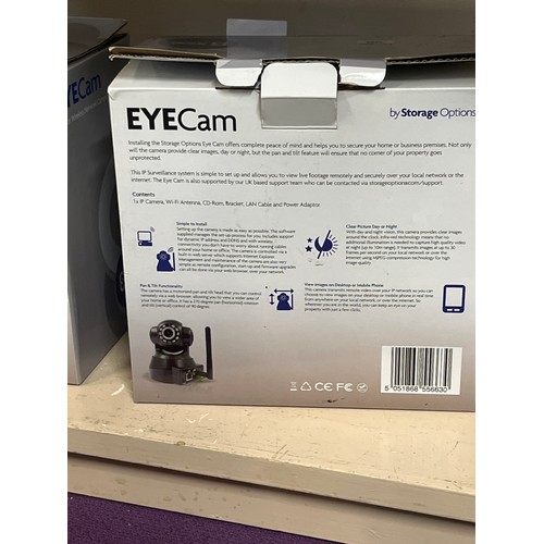 74 - 2 EYECAM SECURITY CAMERAS BOTH APPEAR NEW IN BOX