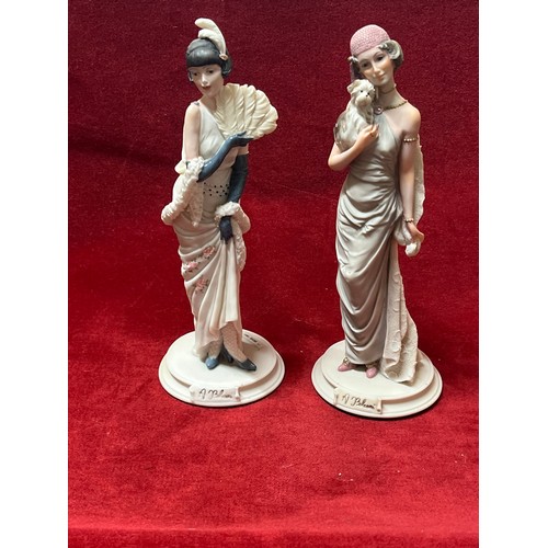 77 - A PAIR OF ART DECO STYLE FIGURINES SIGNED A. BALCARI