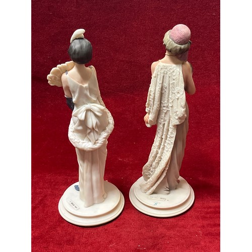 77 - A PAIR OF ART DECO STYLE FIGURINES SIGNED A. BALCARI