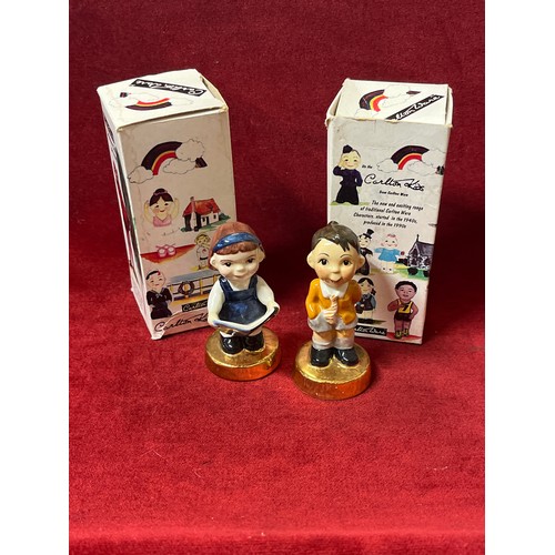 84 - CARLTONWARE KIDS BOY AND GIRL FIGURINES WITH ORIGINAL BOXES