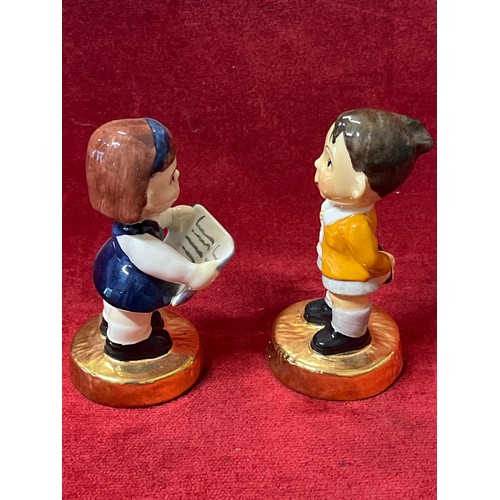 84 - CARLTONWARE KIDS BOY AND GIRL FIGURINES WITH ORIGINAL BOXES