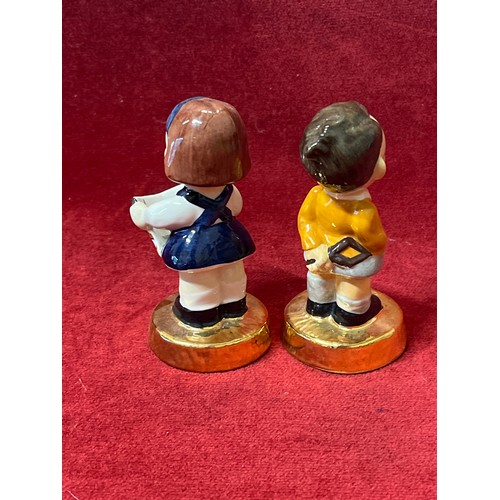 84 - CARLTONWARE KIDS BOY AND GIRL FIGURINES WITH ORIGINAL BOXES