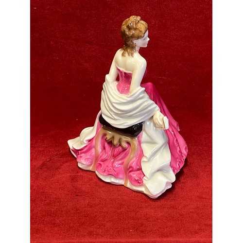 4 - ROYAL WORCESTER GOLDEN MOMENTS LADY FIGURINE RUBY WEDDNG ANNIVERSARY