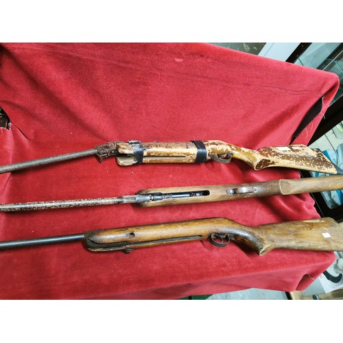 50 - 3 AIR RIFLES  BSA CADET A WEBLEY SCOTT PLUS ONE OTHER PLUS WORKING PARTS FOR A DIANA MODEL 25 BARREL... 