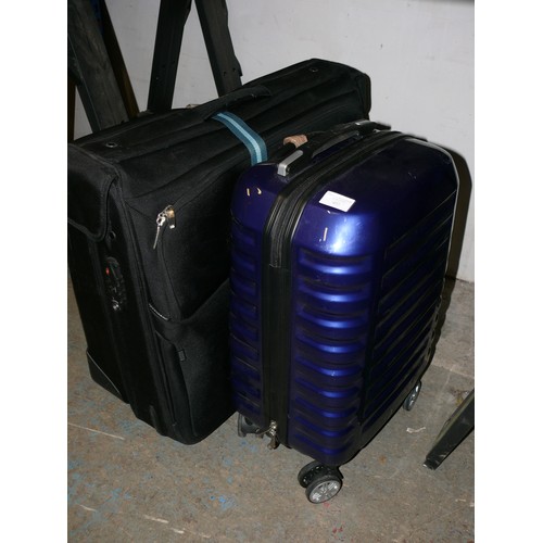 403 - 2 TROLLEY SUITCASES, 1 BY ANTLER AND 1 BLUE HARD CASE