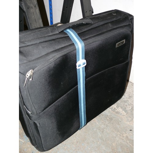 403 - 2 TROLLEY SUITCASES, 1 BY ANTLER AND 1 BLUE HARD CASE