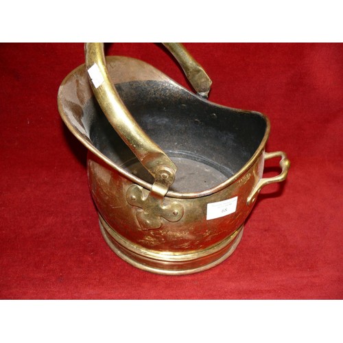 68 - BRASS HELMET COAL SCUTTLE