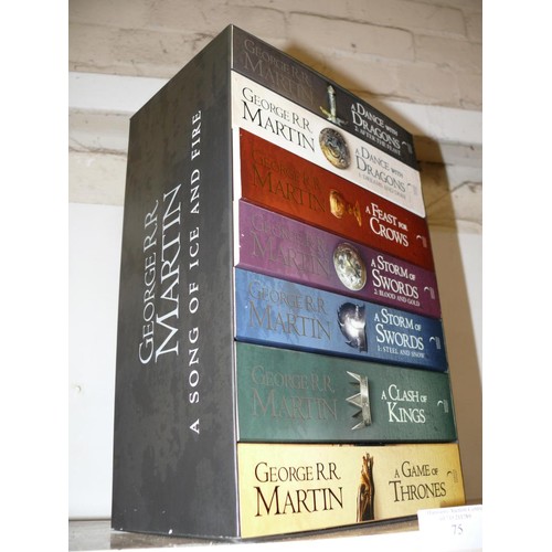 75 - A SONG OF ICE AND FIRE, 7 VOLUMES BY GEORGE RR  MARTIN