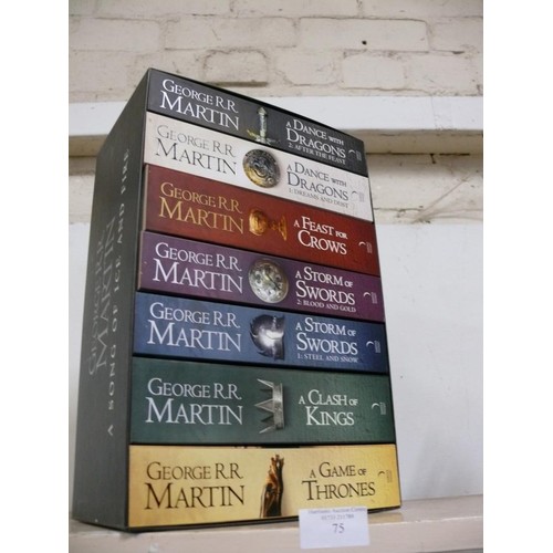 75 - A SONG OF ICE AND FIRE, 7 VOLUMES BY GEORGE RR  MARTIN