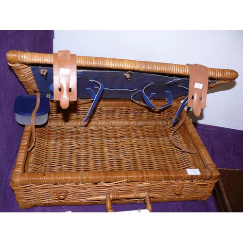 93 - LARGE WICKER PICNIC BASKET