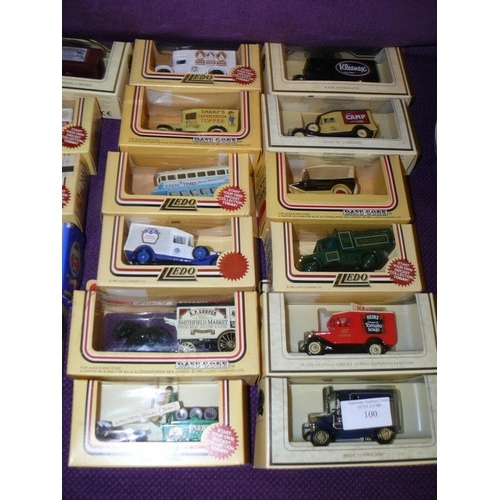 100 - 36 X MODEL ADVERTISING VEHICLES IN BOXES, LLEDO, DAYS GONE ETC