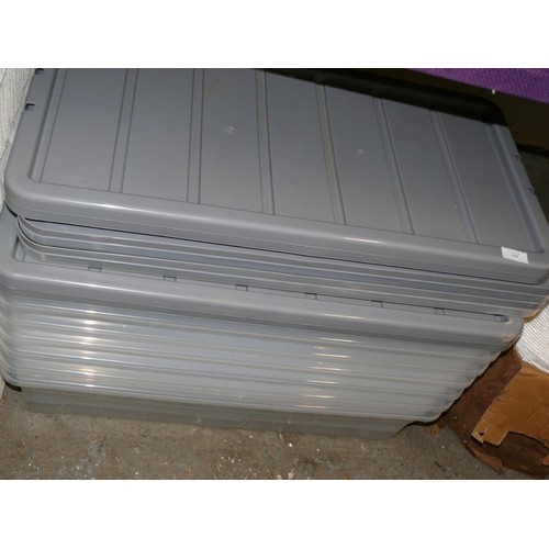 129 - 7 LARGE LIDDED STORAGE BOXES