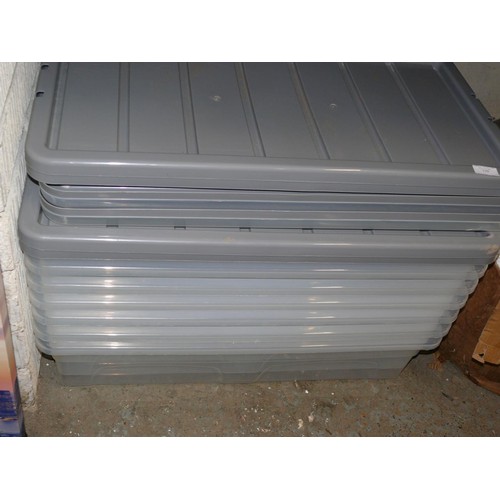 129 - 7 LARGE LIDDED STORAGE BOXES