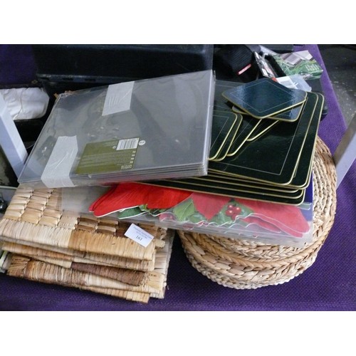 161 - 2 SETS OF 8 WICKER PLACEMATS