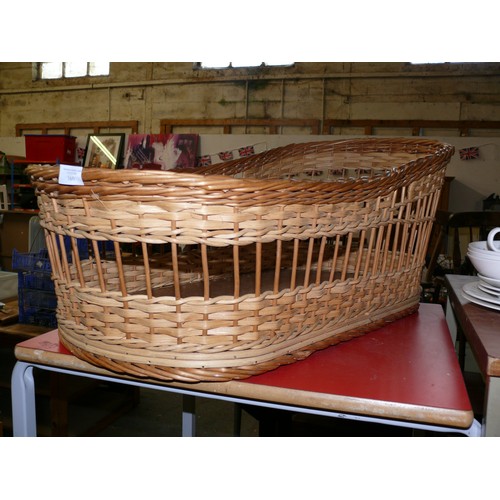 160 - LARGE WICKER CHILDS CRADLE