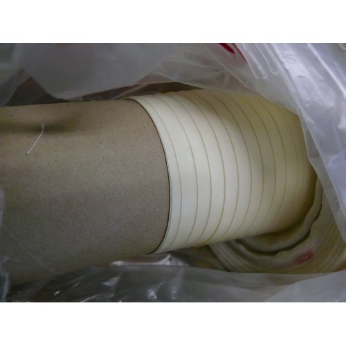 147 - LARGE ROLL OF CREAM VINYL FABRIC