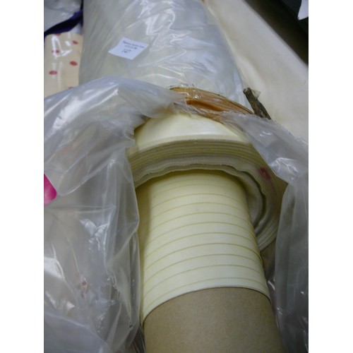 147 - LARGE ROLL OF CREAM VINYL FABRIC