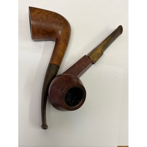 18 - 2 BRIAR WOOD CARVED PIPES AN OSCAR 920 AND A MAYFAIR