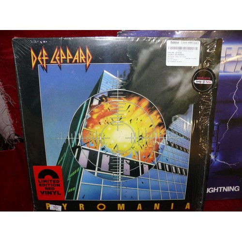 105 - DEF LEPPARD LIMITED EDITION RED VINYL 'PYROMANIA' - GHOST SEALED PREQULLE - METALLICA SEALED 'RIDE T... 