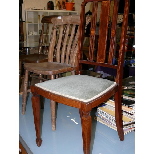 273 - 3 VINTAGE WOODEN DINING CHAIRS