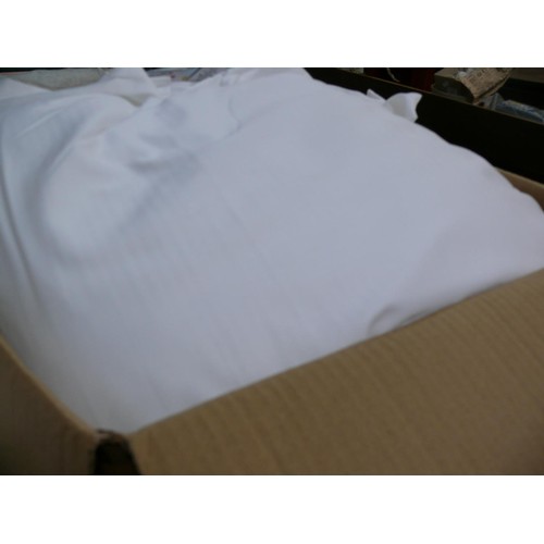 341 - 3 BOXES OF GOOD QUALITY BED LINEN AND PILLOWS