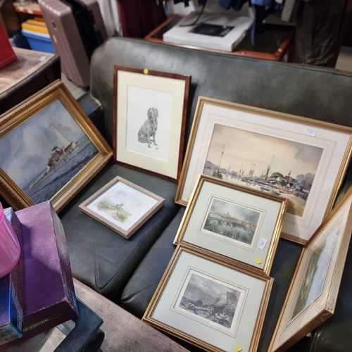 289 - SELECTION OF ORIGINAL ARTWORK AND PRINTS TO INCLUDE A WATERCOLOUR SIGNED JOHN SNELLING PLUS A FUTHER... 