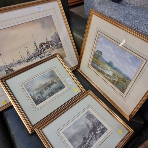 289 - SELECTION OF ORIGINAL ARTWORK AND PRINTS TO INCLUDE A WATERCOLOUR SIGNED JOHN SNELLING PLUS A FUTHER... 