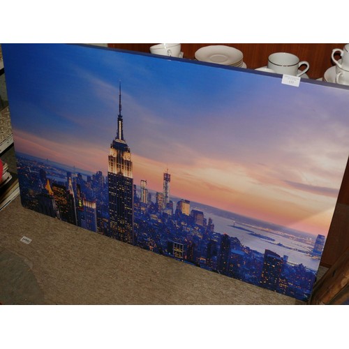 133 - LARGE CANVAS WALL ART OF NEW YORK SKYLINE