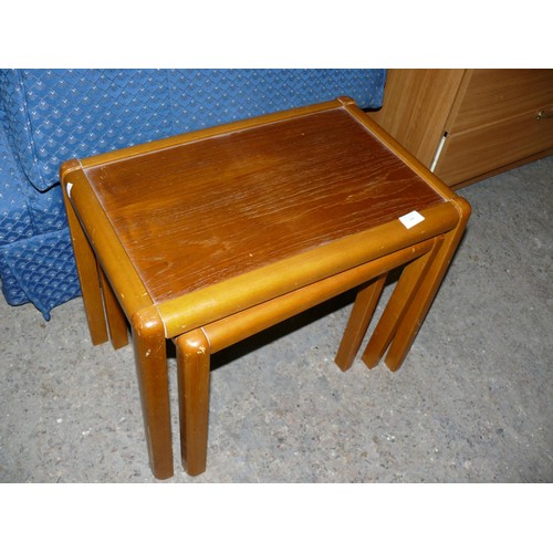 309 - MID CENTURY TEAK NEST OF 2 TABLES