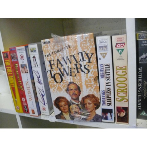 327 - 6 CUBES OF VHS TO INCLUDE FAWLTY TOWERS BOXSET NEW AND SEALED