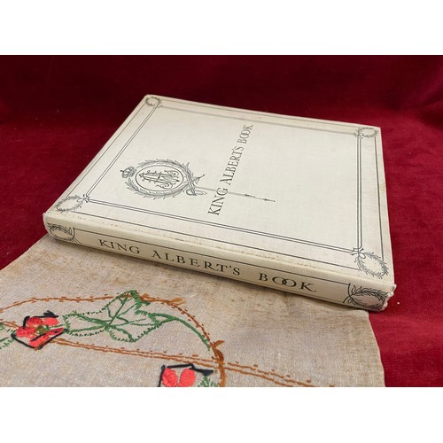 82 - 1914 King Alberts Book (Daily Telegraph). With coloured plates and an embroidered cloth cover. Looks... 