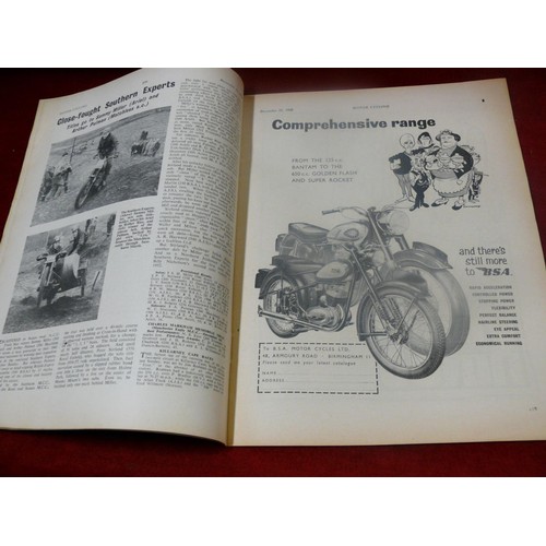 62 - VINTAGE COPY OF MOTOR CYCLING AND SCOOTER WEEKLY CHRISTMAS EDITION CIRCA 1960