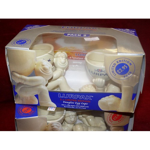 74 - LURPAK 2  LIMITED EDITION DOUGLAS EGG CUPS X 2 BOXED AS NEW