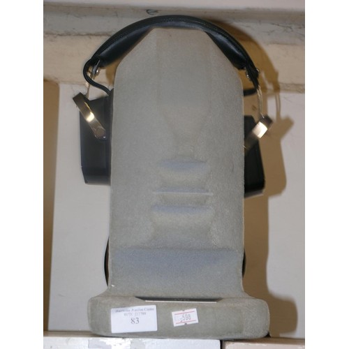 83 - JVC BINAURAL HEADPHONES - MIC HM-200E WITH JVC HEAD STAND