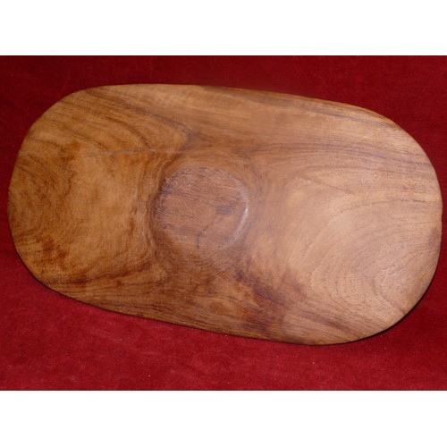 87 - WOODEN HAND CARVED FRUIT BOWL/PLATTER