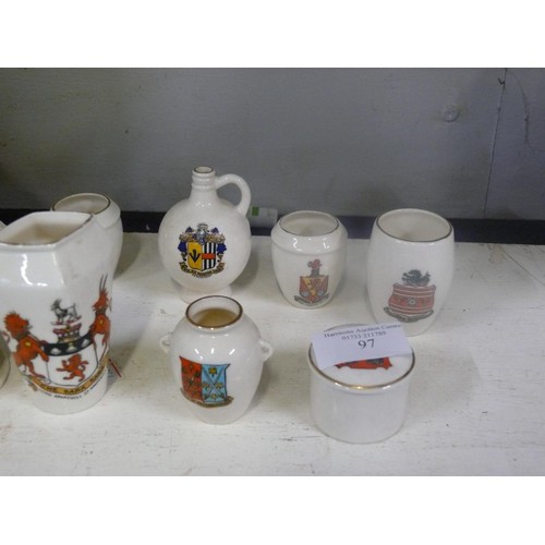 97 - 11 X PIECES OF CRESTWARE