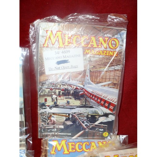 101 - 20 X MECCANO MAGAZINES 1950'S ALL IN INDIVIDUAL SLEEVES