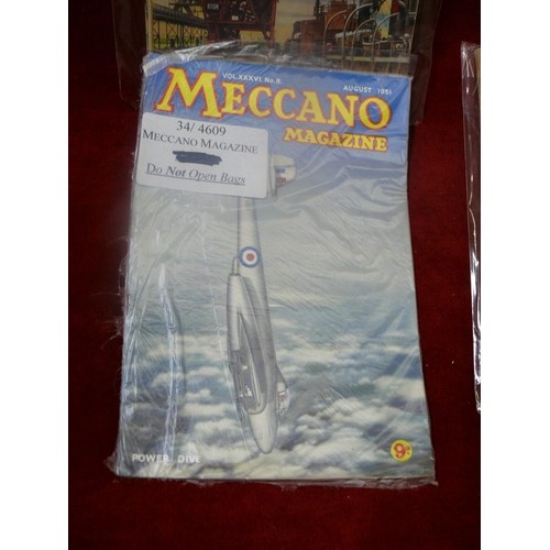 101 - 20 X MECCANO MAGAZINES 1950'S ALL IN INDIVIDUAL SLEEVES