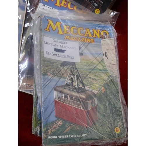 101 - 20 X MECCANO MAGAZINES 1950'S ALL IN INDIVIDUAL SLEEVES