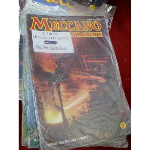 101 - 20 X MECCANO MAGAZINES 1950'S ALL IN INDIVIDUAL SLEEVES