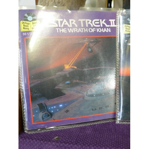 115 - STAR TREK THE WRATH OF KHAN AND THE MOTION PICTURE READ ALONG RECORDS