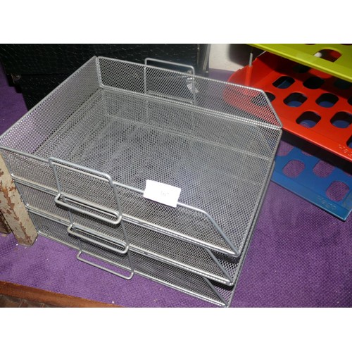 167 - SELECTION OF OFFICE FILE TRAYS AND BOXES IN VARIOUS STYLES